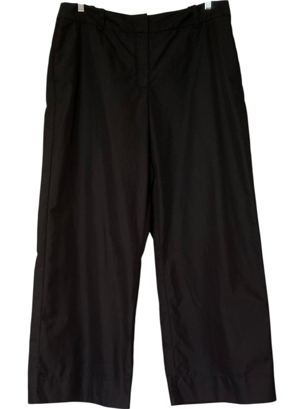 Cue Black Wide Leg Cotton Blend Pants